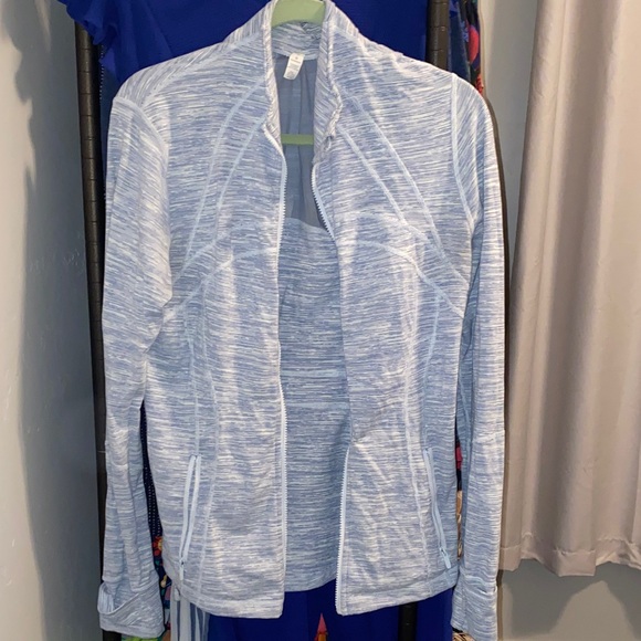 lululemon athletica Jackets & Blazers - Lululemon Define Jacket Size 12 Light Blue Heathered Zip Up READ Broken Zipper